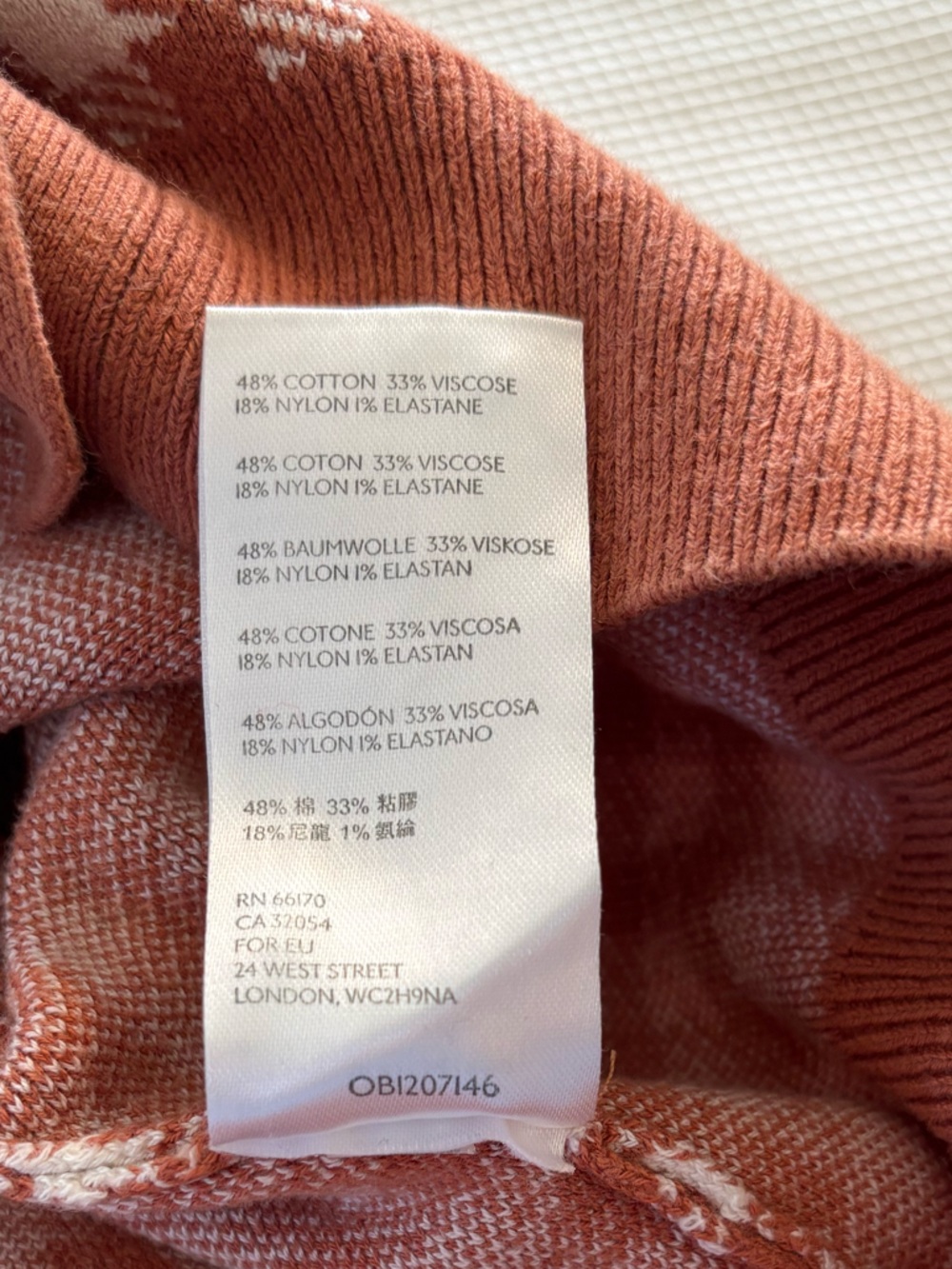 Urban Outfitters Cropped Cardigan Orange White Gingham Knit Sweater Size Medium - Picture 5 of 5